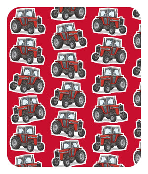 Furrow & Fields Baby Bodysuit Baby Massey Ferguson 590 Tractor Bodysuit – Red Pattern Quality Farmers Merch