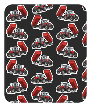 Furrow & Fields Baby Bodysuit Baby Massey Ferguson 6180 Tractor Bodysuit – Charcoal Pattern Quality Farmers Merch