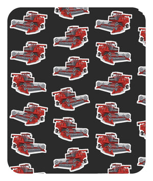 Furrow & Fields Baby Bodysuit Baby Massey Ferguson 760 Combine Bodysuit – Charcoal Pattern Quality Farmers Merch