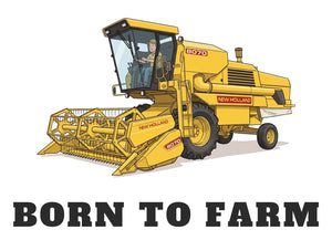 Furrow & Fields Baby Bodysuit Baby New Holland 8070 Combine Bodysuit – Born to Farm Quality Farmers Merch