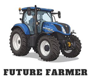 Furrow & Fields Baby Bodysuit Baby New Holland T7.225 Tractor Bodysuit – Future Farmer Quality Farmers Merch