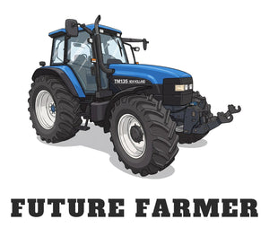 Furrow & Fields Baby Bodysuit Baby New Holland TM 135 Tractor Bodysuit – Future Farmer Quality Farmers Merch