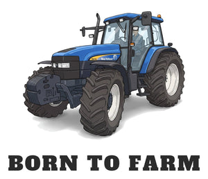Furrow & Fields Baby Bodysuit Baby New Holland TM 155 Tractor Bodysuit – Born to Farm Quality Farmers Merch