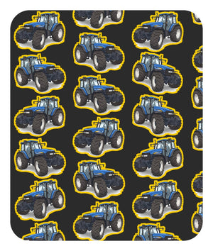 Furrow & Fields Baby Bodysuit Baby New Holland TM 155 Tractor Bodysuit – Charcoal Pattern Quality Farmers Merch
