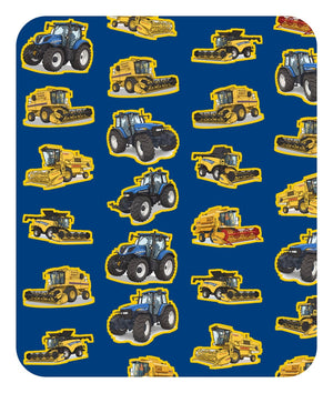 Furrow & Fields Baby Bodysuit Baby New Holland Tractors Bodysuit – Blue Pattern Quality Farmers Merch