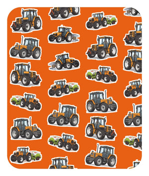 Furrow & Fields Baby Bodysuit Baby Renault Tractors Bodysuit – Orange Pattern Quality Farmers Merch