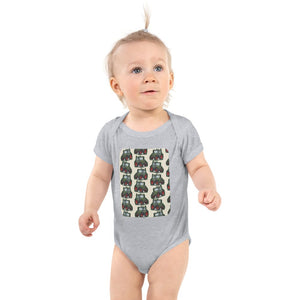 Furrow & Fields Baby Bodysuit Heather / 12 months Baby Fendt 313 Vario Tractor Bodysuit – Cream Pattern Quality Farmers Merch