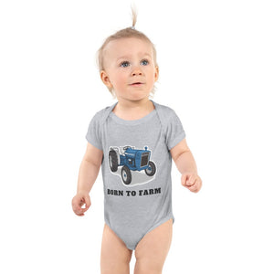 Furrow & Fields Baby Bodysuit Heather / 12 months Baby Ford 3600 Tractor Bodysuit – Born to Farm Quality Farmers Merch