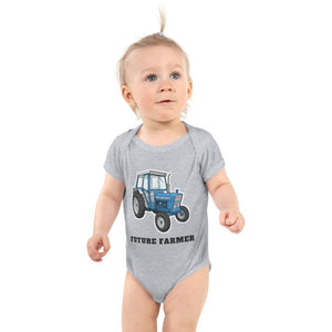 Furrow & Fields Baby Bodysuit Heather / 12 months Baby Ford 4600 Tractor Bodysuit – Future Farmer Quality Farmers Merch