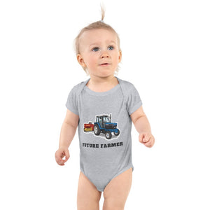Furrow & Fields Baby Bodysuit Heather / 12 months Baby Ford 6640 Tractor Bodysuit – Future Farmer Quality Farmers Merch