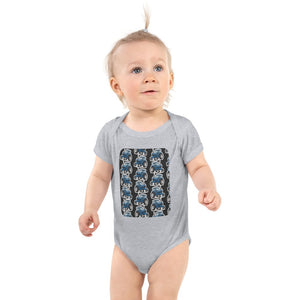 Furrow & Fields Baby Bodysuit Heather / 12 months Baby Ford 6700 Tractor Bodysuit – Charcoal Pattern Quality Farmers Merch