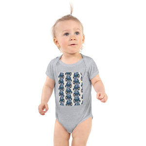Furrow & Fields Baby Bodysuit Heather / 12 months Baby Ford 6700 Tractor Bodysuit – Cream Pattern Quality Farmers Merch