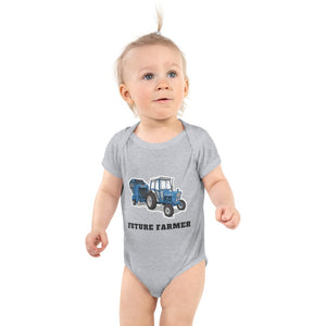 Furrow & Fields Baby Bodysuit Heather / 12 months Baby Ford 7600 Tractor Bodysuit – Future Farmer Quality Farmers Merch