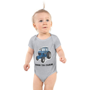 Furrow & Fields Baby Bodysuit Heather / 12 months Baby Ford 7700 Tractor Bodysuit – Born to Farm Quality Farmers Merch