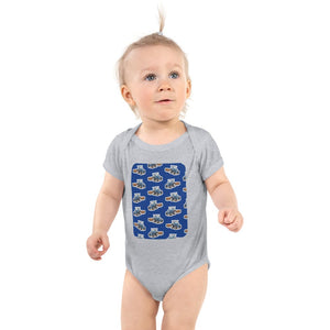 Furrow & Fields Baby Bodysuit Heather / 12 months Baby Ford 7810 Tractor Bodysuit – Blue Pattern Quality Farmers Merch