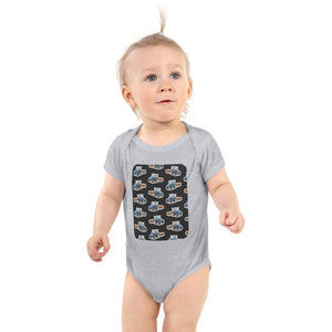 Furrow & Fields Baby Bodysuit Heather / 12 months Baby Ford 7810 Tractor Bodysuit – Charcoal Pattern Quality Farmers Merch