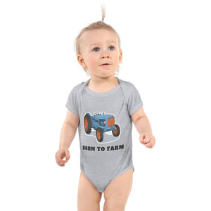 Furrow & Fields Baby Bodysuit Heather / 12 months Baby Fordson Major Tractor Bodysuit – Born to Farm Quality Farmers Merch