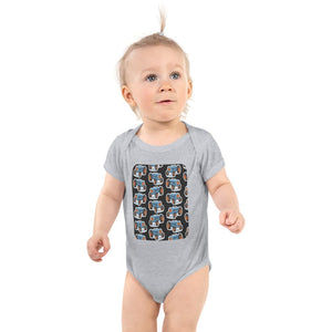Furrow & Fields Baby Bodysuit Heather / 12 months Baby Fordson Major Tractor Bodysuit – Charcoal Pattern Quality Farmers Merch