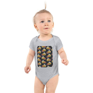 Furrow & Fields Baby Bodysuit Heather / 12 months Baby JCB 112 Digger Bodysuit – Charcoal Pattern Quality Farmers Merch