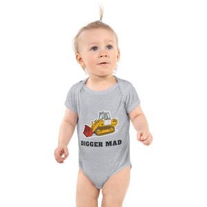 Furrow & Fields Baby Bodysuit Heather / 12 months Baby JCB 112 Digger Bodysuit – Digger Mad Quality Farmers Merch