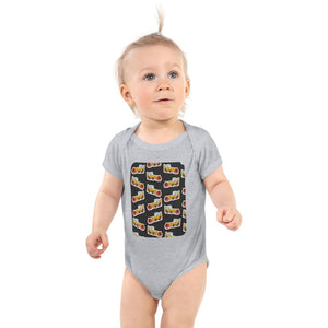 Furrow & Fields Baby Bodysuit Heather / 12 months Baby JCB 3C II Digger Bodysuit – Charcoal Pattern Quality Farmers Merch