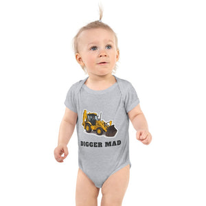 Furrow & Fields Baby Bodysuit Heather / 12 months Baby JCB 3CX Sitemaster Plus Digger Bodysuit – Digger Mad Quality Farmers Merch