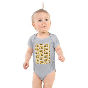 Furrow & Fields Baby Bodysuit Heather / 12 months Baby JCB 804 Digger Bodysuit – Cream Pattern Quality Farmers Merch