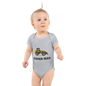 Furrow & Fields Baby Bodysuit Heather / 12 months Baby JCB TM420 Digger Bodysuit – Digger Mad Quality Farmers Merch