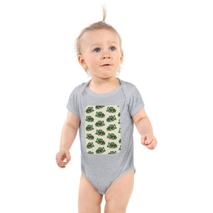 Furrow & Fields Baby Bodysuit Heather / 12 months Baby John Deere 6910 Tractor Bodysuit – Cream Pattern Quality Farmers Merch