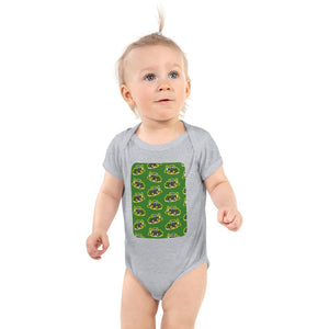 Furrow & Fields Baby Bodysuit Heather / 12 months Baby John Deere 6910 Tractor Bodysuit – Green Pattern Quality Farmers Merch