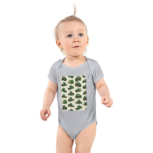 Furrow & Fields Baby Bodysuit Heather / 12 months Baby John Deere Tractors Bodysuit – Cream Pattern Quality Farmers Merch
