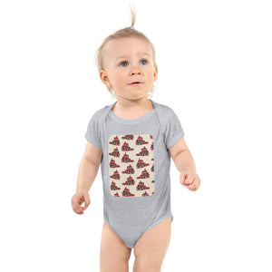 Furrow & Fields Baby Bodysuit Heather / 12 months Baby Massey Ferguson 1200 Tractor Bodysuit – Cream Pattern Quality Farmers Merch