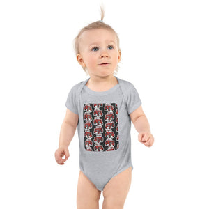 Furrow & Fields Baby Bodysuit Heather / 12 months Baby Massey Ferguson 188 Tractor Bodysuit – Charcoal Pattern Quality Farmers Merch