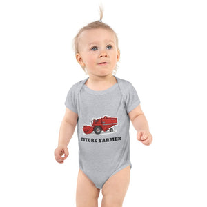 Furrow & Fields Baby Bodysuit Heather / 12 months Baby Massey Ferguson 520 Combine Bodysuit – Future Farmer Quality Farmers Merch