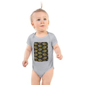 Furrow & Fields Baby Bodysuit Heather / 12 months Baby New Holland CR 9090 Combine Bodysuit – Charcoal Pattern Quality Farmers Merch