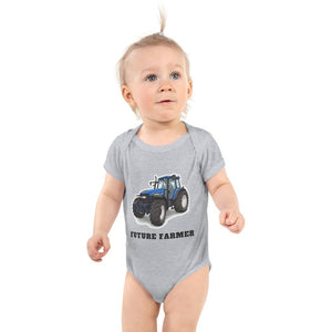 Furrow & Fields Baby Bodysuit Heather / 12 months Baby New Holland TM 155 Tractor Bodysuit – Future Farmer Quality Farmers Merch