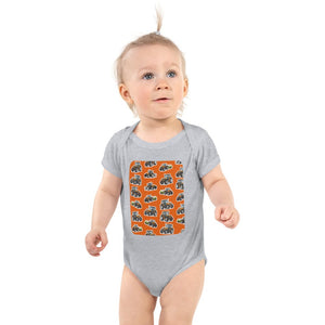 Furrow & Fields Baby Bodysuit Heather / 12 months Baby Renault Tractors Bodysuit – Orange Pattern Quality Farmers Merch