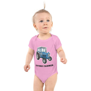 Furrow & Fields Baby Bodysuit Pink / 12 months Baby Ford 4600 Tractor Bodysuit – Future Farmer Quality Farmers Merch