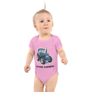 Furrow & Fields Baby Bodysuit Pink / 12 months Baby Ford 5610 Tractor Bodysuit – Future Farmer Quality Farmers Merch