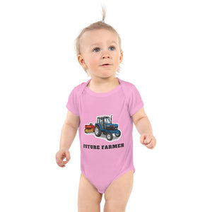 Furrow & Fields Baby Bodysuit Pink / 12 months Baby Ford 6640 Tractor Bodysuit – Future Farmer Quality Farmers Merch