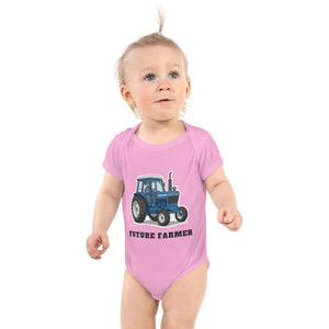 Furrow & Fields Baby Bodysuit Pink / 12 months Baby Ford 6700 Tractor Bodysuit – Future Farmer Quality Farmers Merch
