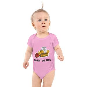 Furrow & Fields Baby Bodysuit Pink / 12 months Baby JCB 112 Digger Bodysuit – Born to Dig Quality Farmers Merch