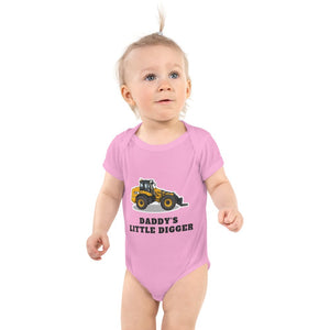 Furrow & Fields Baby Bodysuit Pink / 12 months Baby JCB TM420 Digger Bodysuit – Daddy's Little Digger Quality Farmers Merch