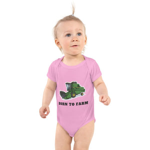Furrow & Fields Baby Bodysuit Pink / 12 months Baby John Deere 1085 Combine Bodysuit – Born to Farm Quality Farmers Merch