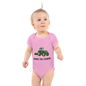 Furrow & Fields Baby Bodysuit Pink / 12 months Baby John Deere 4955 Tractor Bodysuit – Born to Farm Quality Farmers Merch