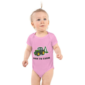 Furrow & Fields Baby Bodysuit Pink / 12 months Baby John Deere 6910 Tractor Bodysuit – Born to Farm Quality Farmers Merch