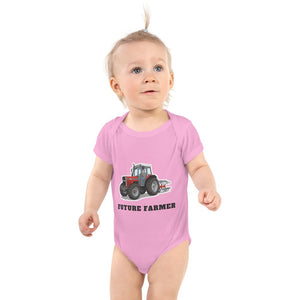Furrow & Fields Baby Bodysuit Pink / 12 months Baby Massey Ferguson 375 Tractor Bodysuit – Future Farmer Quality Farmers Merch