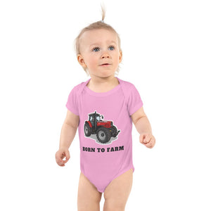 Furrow & Fields Baby Bodysuit Pink / 12 months Baby Massey Ferguson 7495 Tractor Bodysuit – Born to Farm Quality Farmers Merch