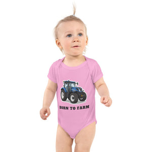 Furrow & Fields Baby Bodysuit Pink / 12 months Baby New Holland T7.225 Tractor Bodysuit – Born to Farm Quality Farmers Merch