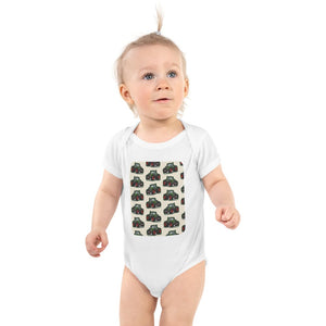 Furrow & Fields Baby Bodysuit White / 12 months Baby Fendt 1050 Vario Tractor Bodysuit – Cream Pattern Quality Farmers Merch